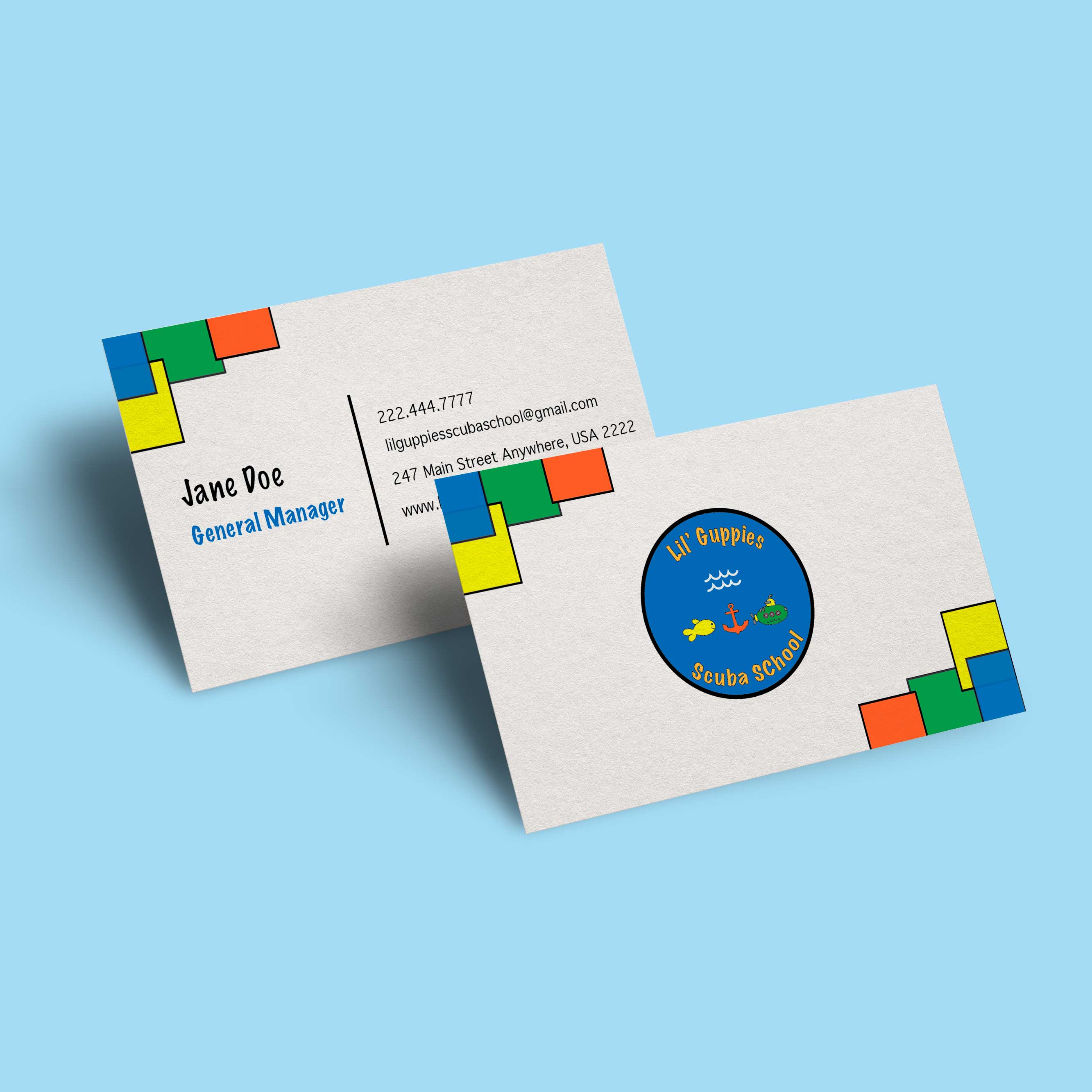 Main Attraction business card mockup