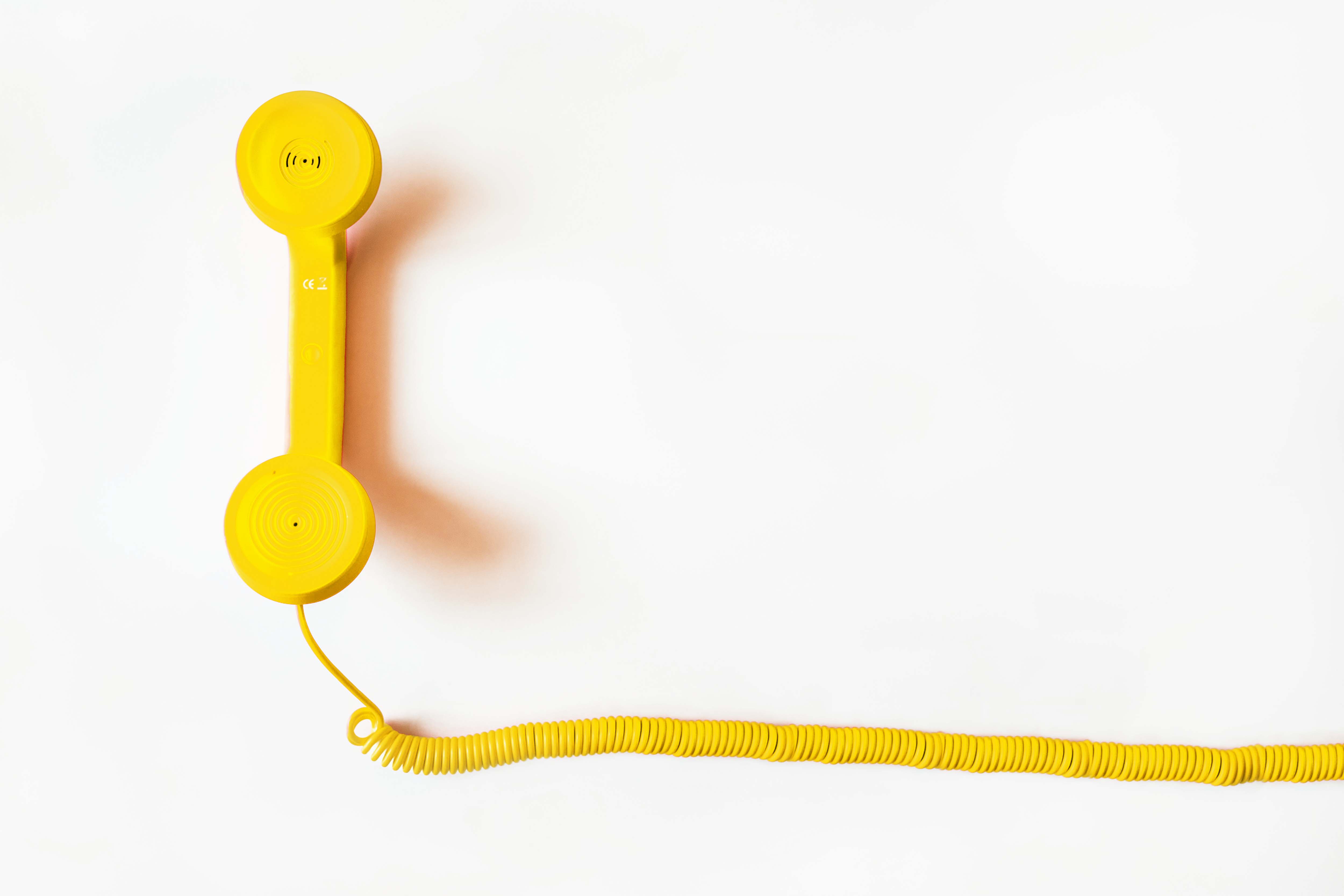 Yellow landline phone